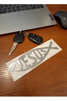 Автоэмблема "Рыбка Jesus"