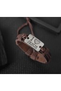 Браслет из искусственной кожи "I Love Jesus"