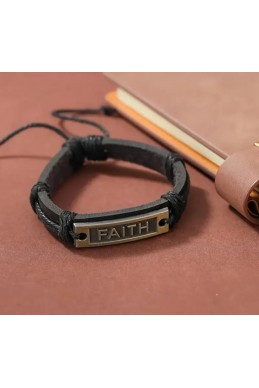 Браслет из искусственной кожи "FAITH"